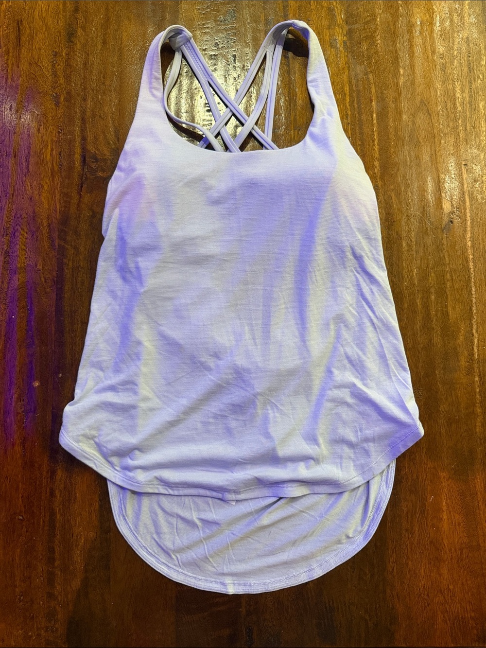 lululemon athletica Light Lavender Draped Back Bra Tank. NEW WITHOUT TAGS
